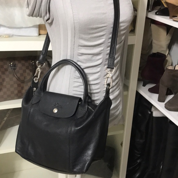Longchamp small black cuir bag Longchamp small black cuir bag
